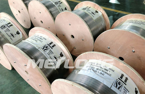 Linea arrotolata tubi capillari dell'iniezione della tubatura del capillare di Inconel 625 degli ss per i pozzi geotermici