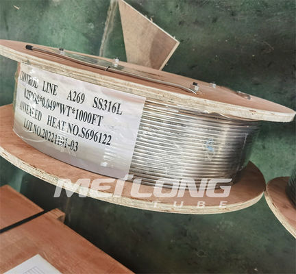 Linea di controllo idraulica senza cuciture dello SGS BV bobina del metallo della tubatura capillare della tubatura