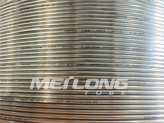 linea di controllo arrotolata d'acciaio della tubatura di 12000M Annealed Hydraulic Stainless forza ad alta resistenza